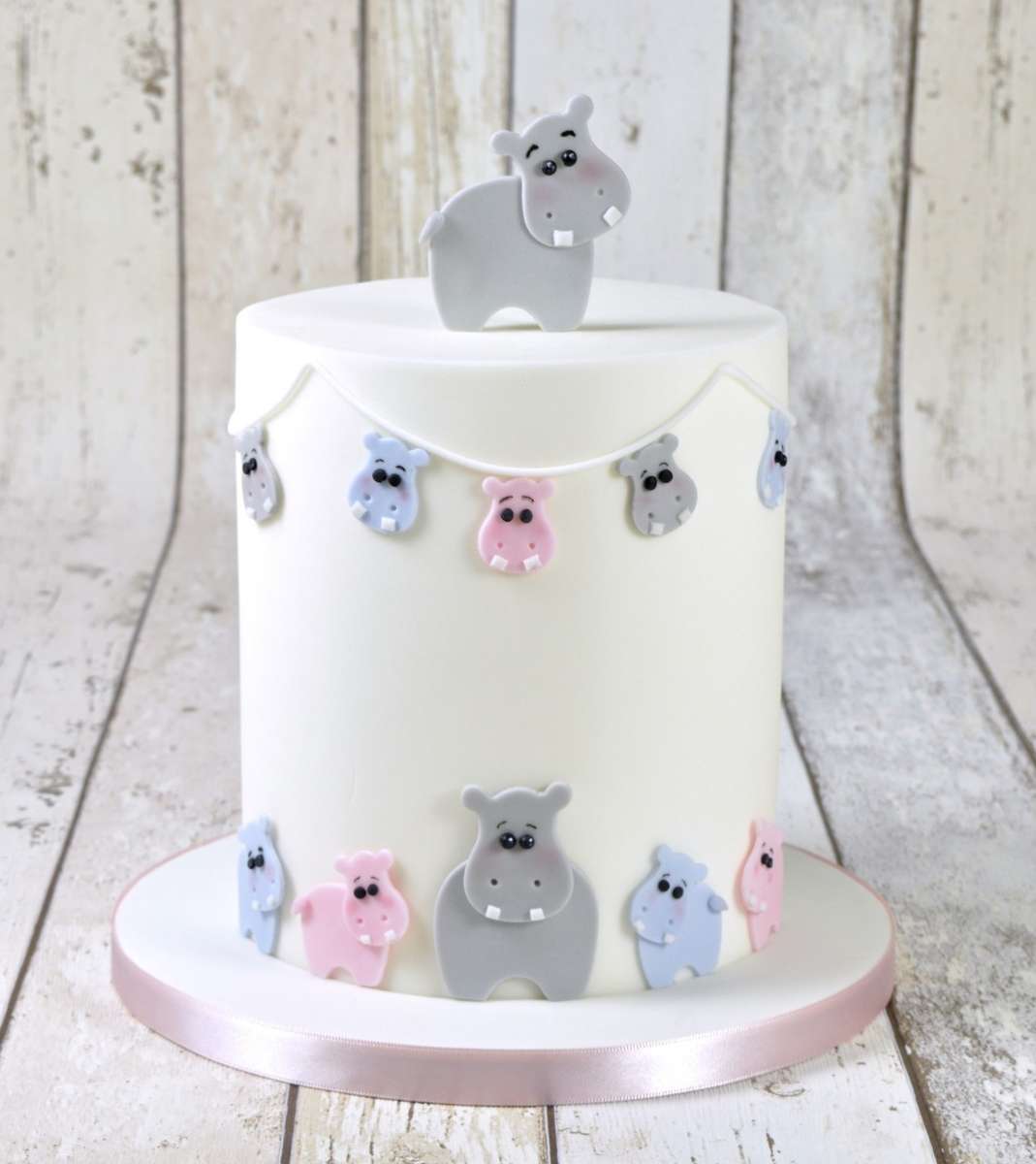 FMM Hippo Hippopotamus Mummy & Baby Sugarcraft Cake Icing Cutter Set 2 Sizes