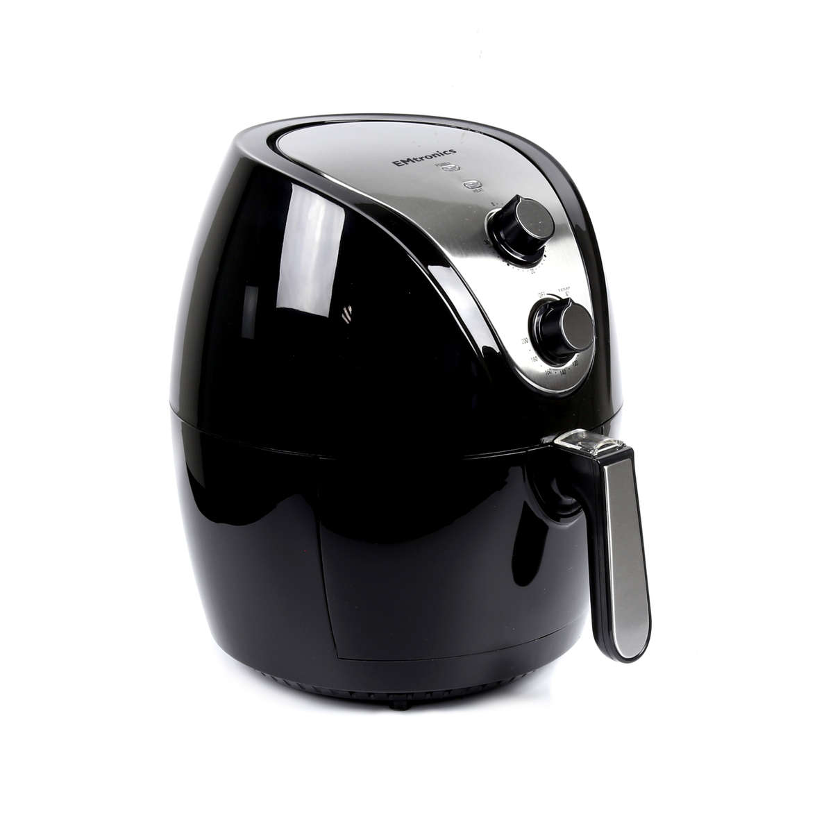 EMtronics Large Analogue Family Air Fryer Oven 4.5L Basket and Timer - Black