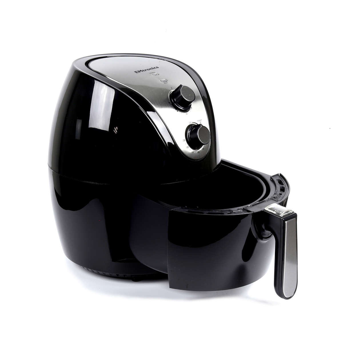 EMtronics Large Analogue Family Air Fryer Oven 4.5L Basket and Timer - Black