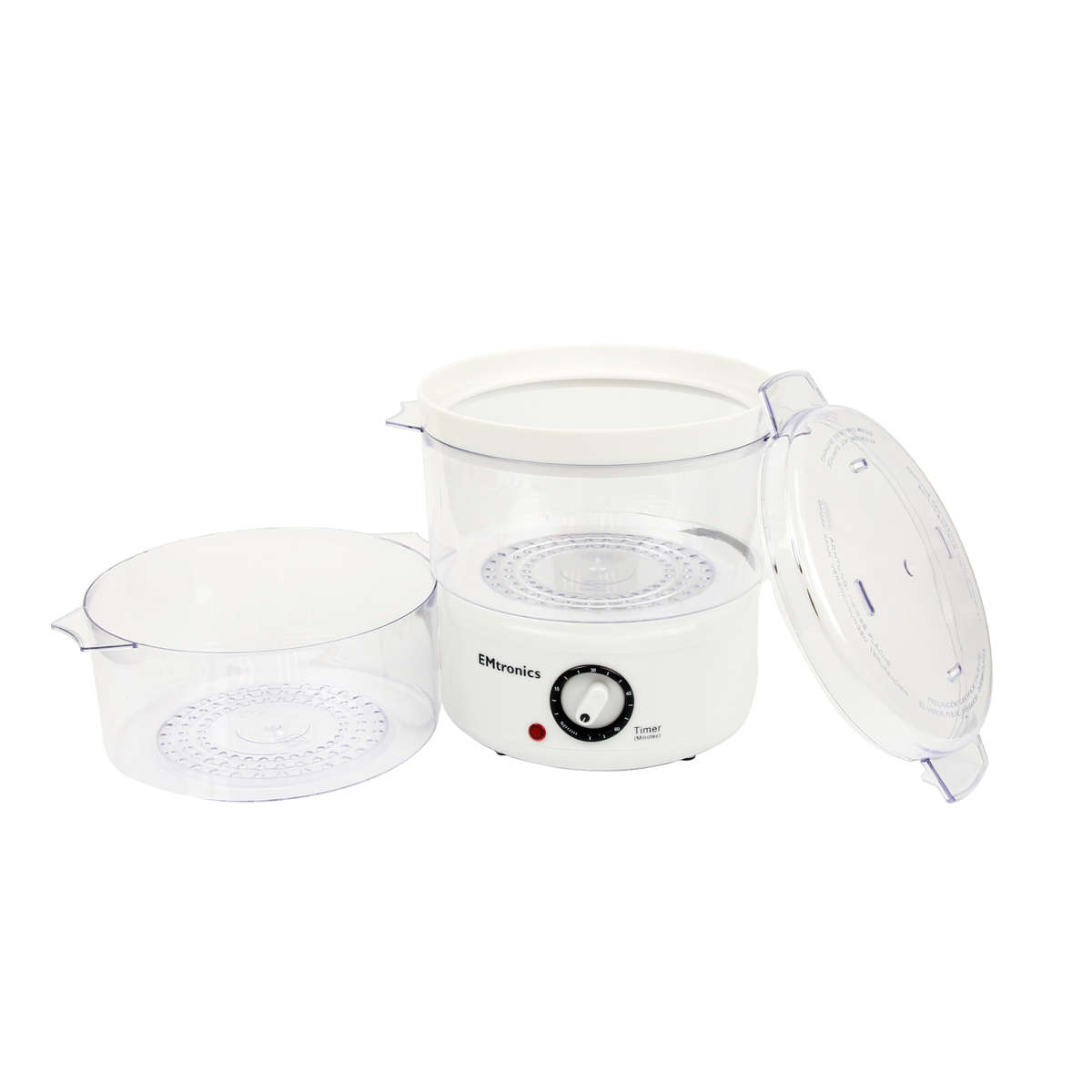 EMtronics 2 Tier Food, Steamer 4 Litre with Timer For Vegetables  open/damaged packaging Bgrade new