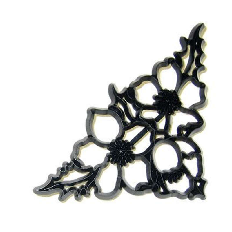 Patchwork Cutters CHRISTMAS ROSE CORNER Flowers Sugarcraft Cake Decorating