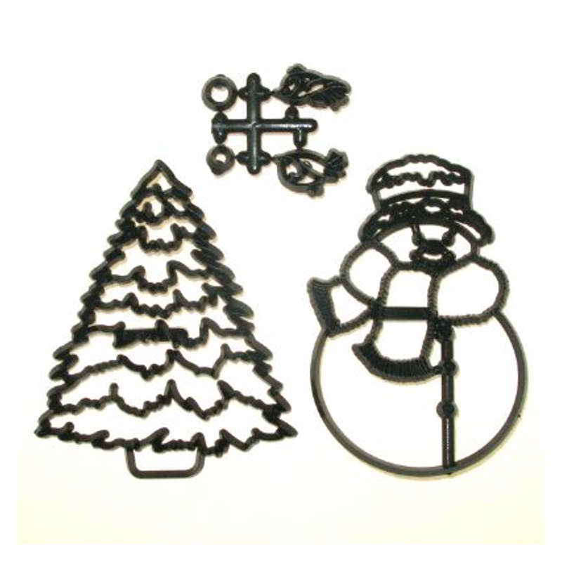 Patchwork Cutters LARGE SNOWMAN & Christmas TREE Sugarcraft Cake Decorating
