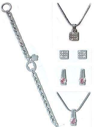 Pierre Cardin Ladies Womens Costume 2 Pendant Necklace & Earrings Jewellery Set