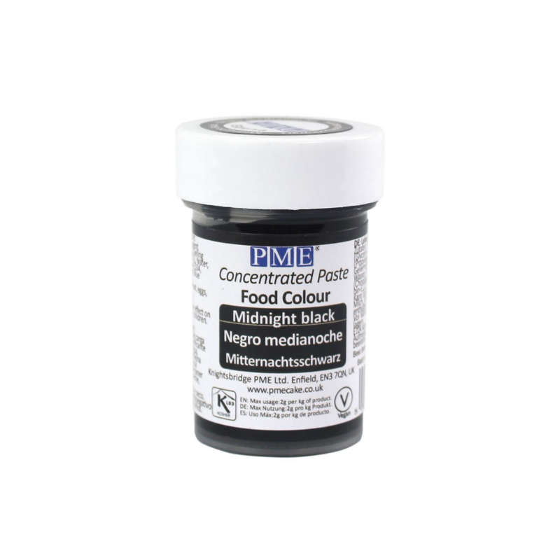 PME 25g MIDNIGHT BLACK Food Fondant Icing Colouring Paste Gel Cake Sugarcraft