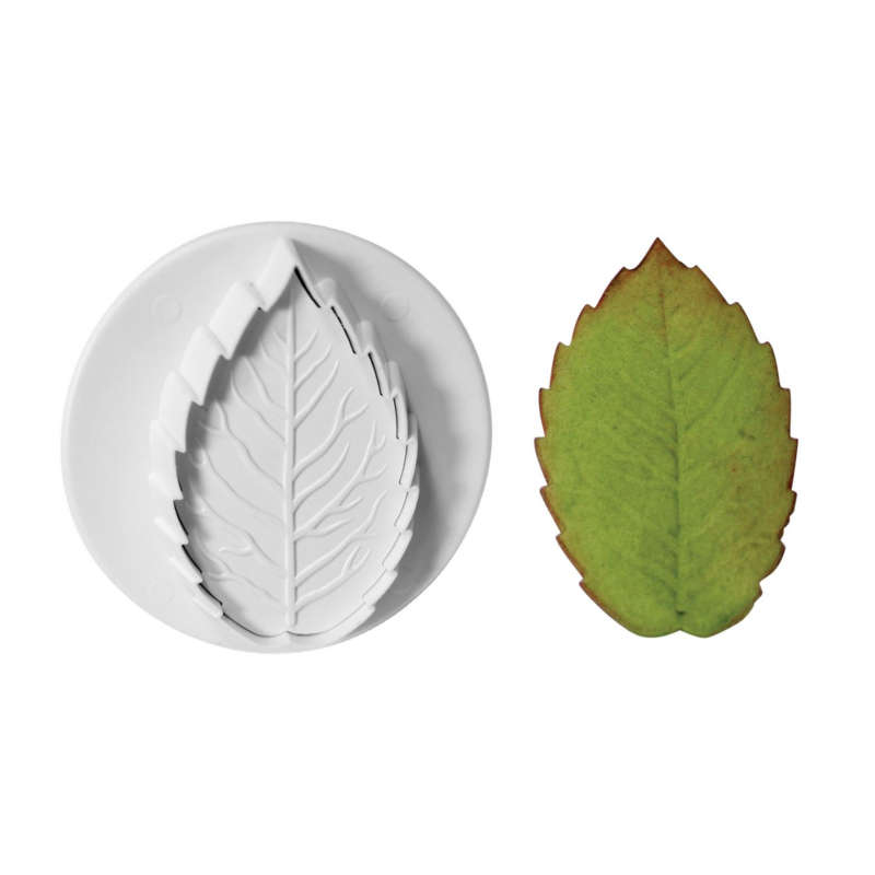 PME XL VEINED ROSE LEAF Plastic Icing Cut Out Plunger Cutter Sugarcraft Cake Dec