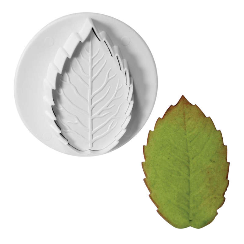 PME XXXL VEINED ROSE LEAF Plastic Icing Cut Out Plunger Cutter Sugarcraft Cake