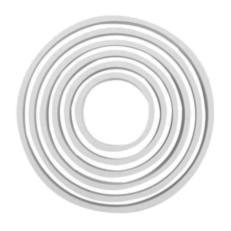 PME 6pk ROUND Circle Plastic Cut Out Icing Fondant Cutters Sugarcraft