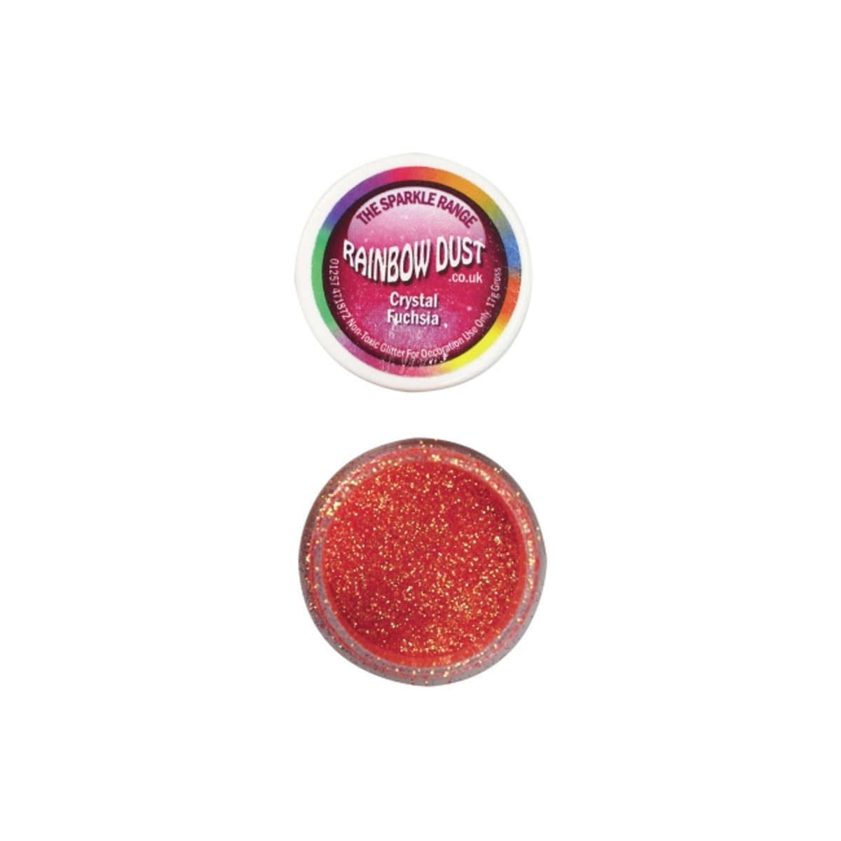 Rainbow Dust Non-Toxic Cake Glitter Decoration Sparkle Range CRYSTAL FUCHSIA