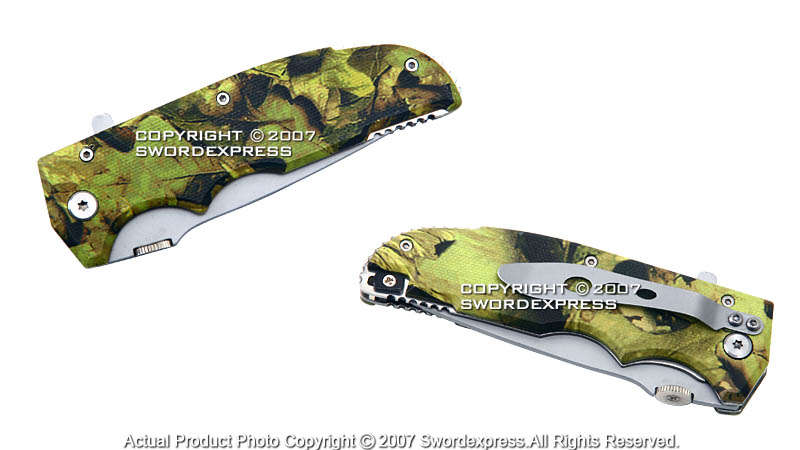 Bush-Man Camouflage Locking Folding Knife