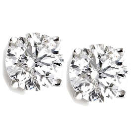 1.52CT Diamond Studs 14K White Gold