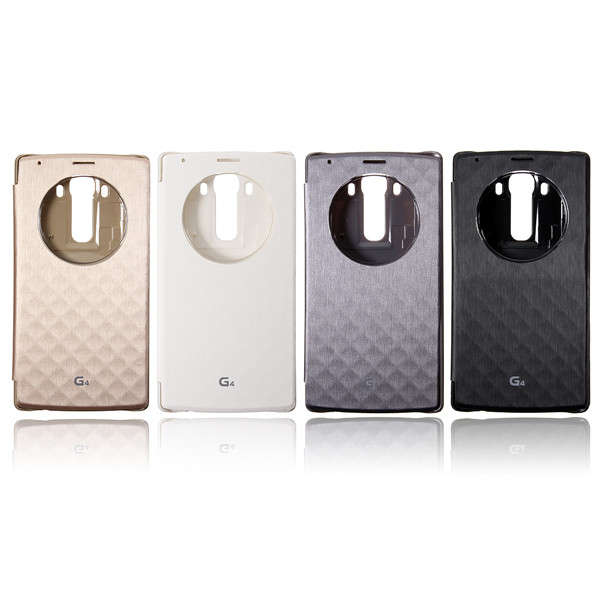 View Window Flip PU Leather Cover Case For LG G4