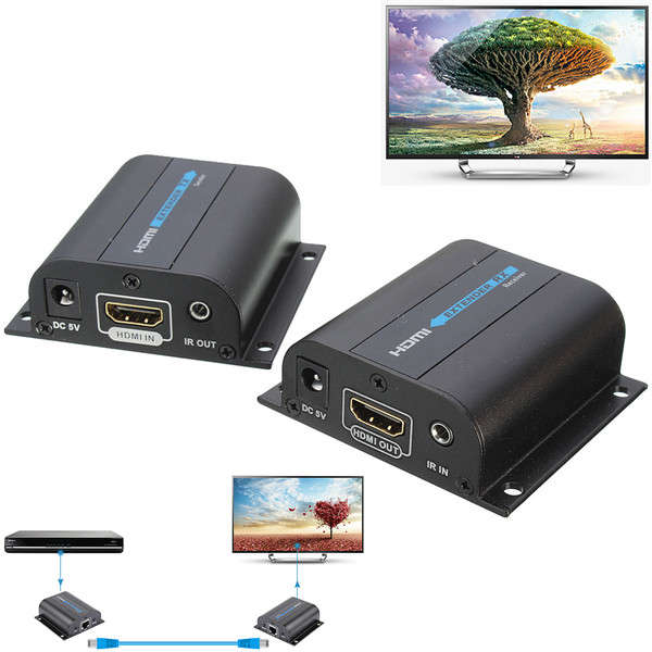 HDMI V1.3 1080P Extender Converter With IR Upto 60M Video/Audio Extend Over Cat