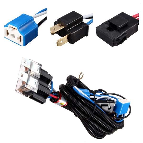 Car H4 9003 Headlight Relay Harness Wire Controller Connector Socket
