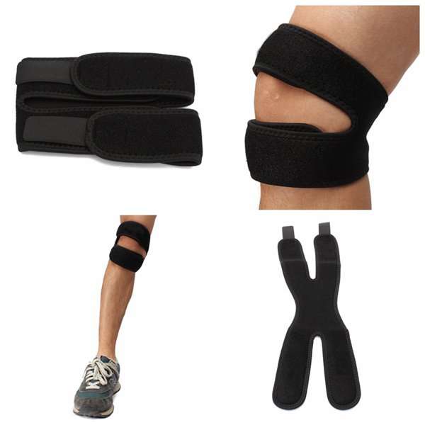 2PCS Adjustable Knee Patella Tendon Support Brace Strap Guard