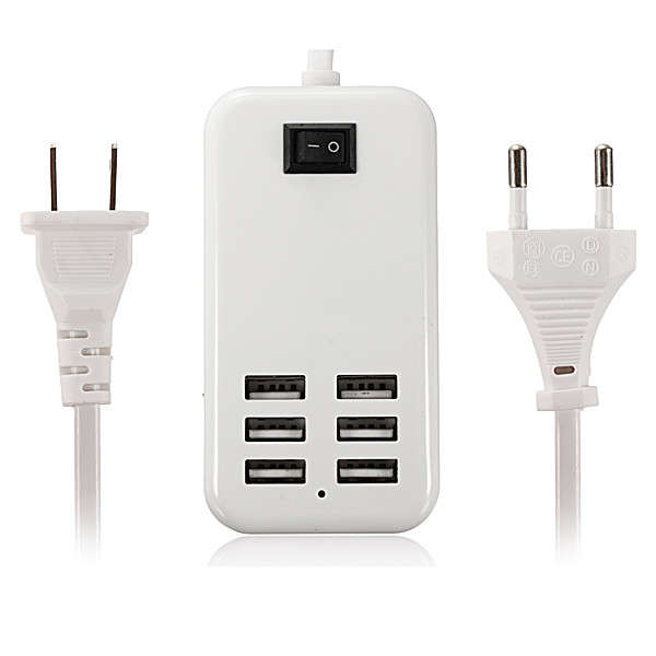 6 USB Port Wall Charger Power Adapter EU US Plug