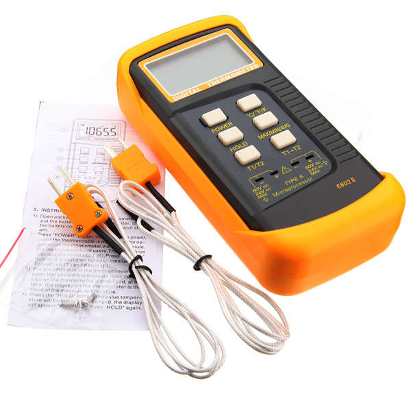 6802II Digital Waterproof Thermometer K-Type Temperature Meter Tester
