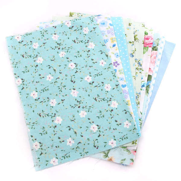 8pcs 25x20cm Bluse Series Cotton Sewing Fabric Dolls Purse Handwork DIY Patchwo