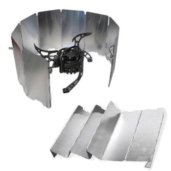 Foldable Outdoor Camping Cooker Wind Shield Board Silver