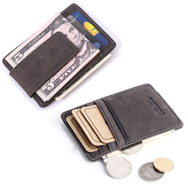 Men Genuine Leather Credit Card Case Money ID Pocket Holder