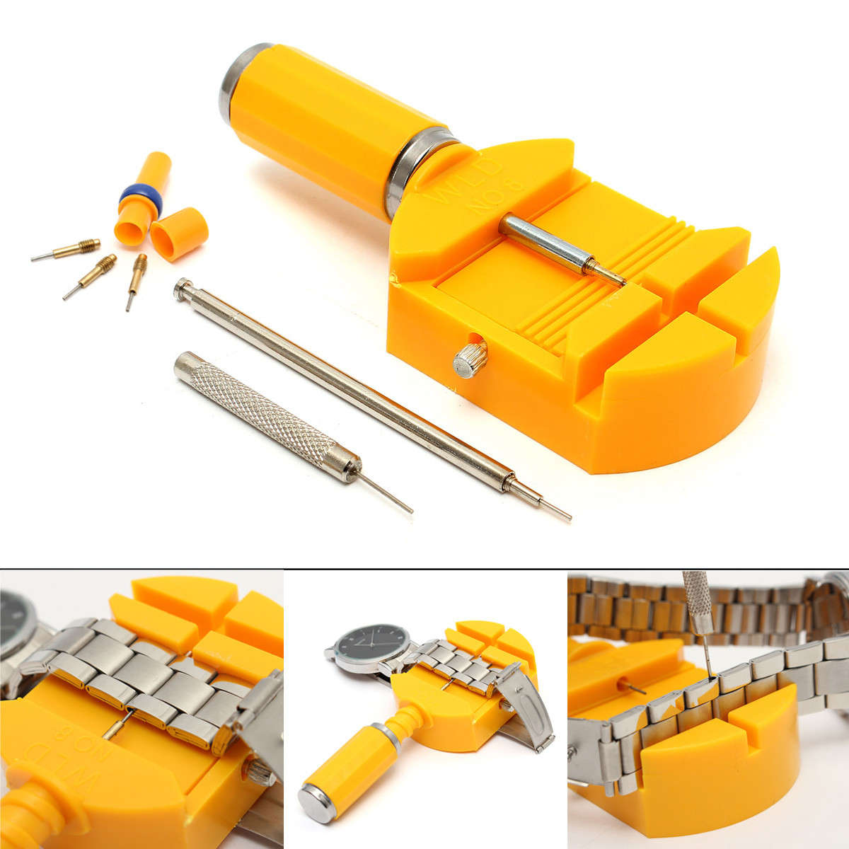 4Pcs Watch Band Strap Link Pins Remover Adjuster Opener Watchmaker Repair Tool