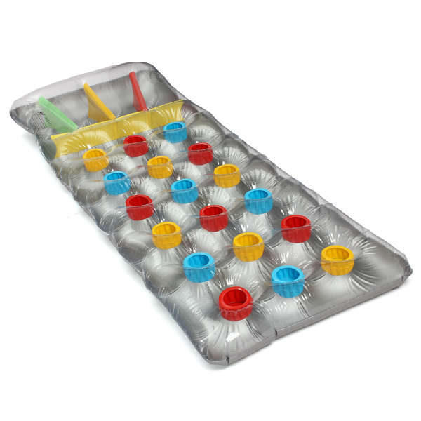 Inflatable Floating Row Sun Beach Swimming Pool Lounger Air Bed