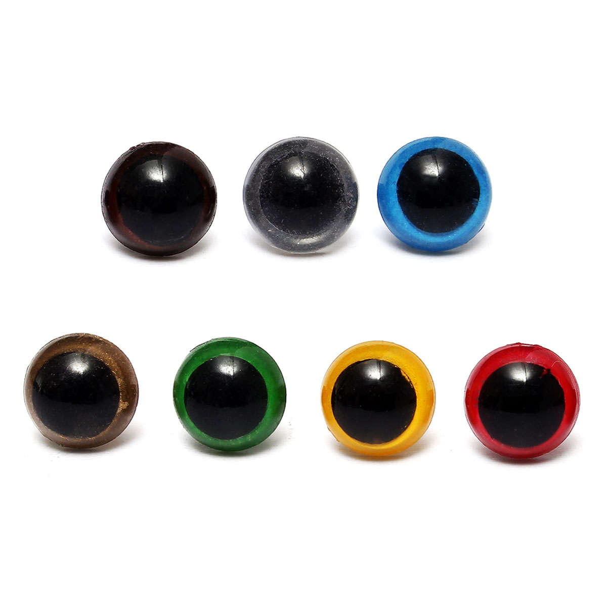 70Pcs 12mm Mix 7Color Plastic Safety Eyes Teddy Bear Doll Animal Puppet Craft D