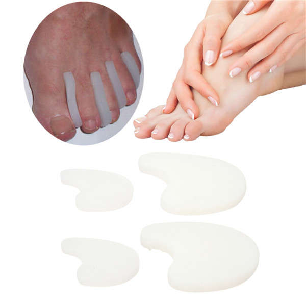 1 Pair of Soft Silicone Gel Toe Separator Pads Foot Protector Relif Pain