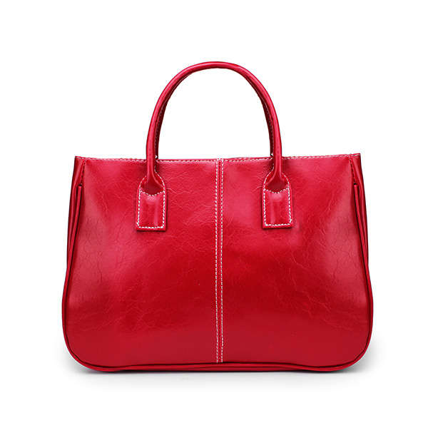 Women Leisure PU Leather Big Tote Shoulder Bag