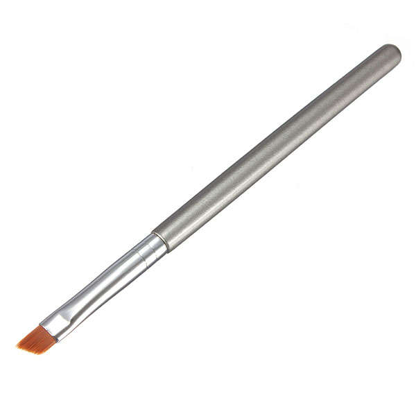 Makeup Cosmetic Small Angled Eyebrow Eyeliner Brush Short Handle