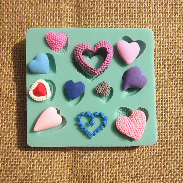 Diverse Styles Heart Shape Silicone Fondant Mold Chocolate Mould