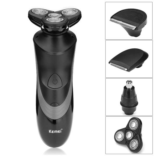 4D Kemei KM-633 4 In 1 Rotary Electric Shaver Waterproof Razor Clipper