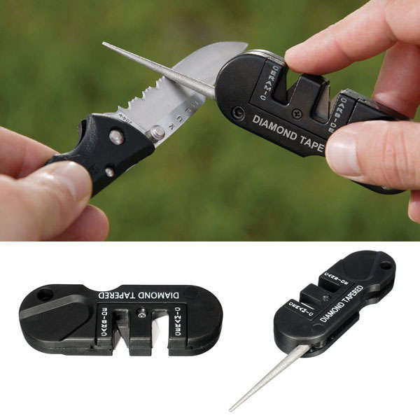 Stainless Steel Pocket Knife Sharpener Outdoor Portable Mini Sharpener