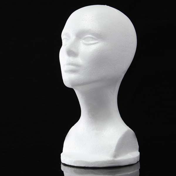 Styrofoam Mannequin Foam Head Model Glasses Hat Wig Display Stand