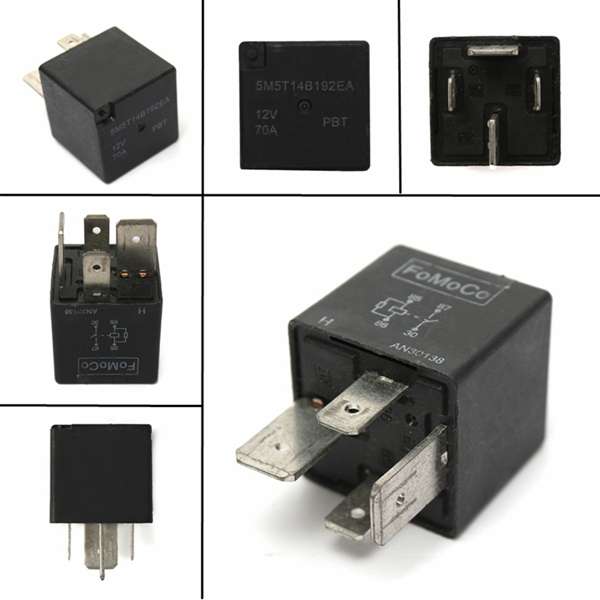 12V 4 Pin 70A 70 Amp Heavy Duty Split Charge ON-OFF Relay For Motorbike Car Bik