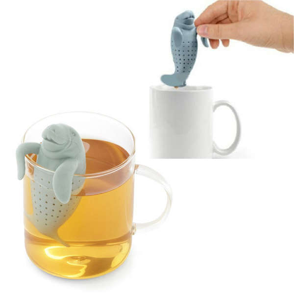 Silicone Sea Lion Loose Tea Strainer Leaf Infuser Diffuser Filter