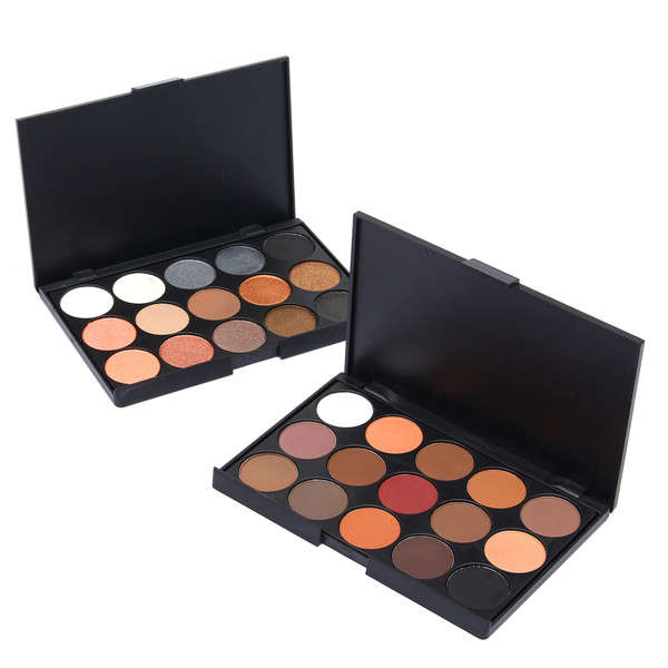 15 Colors Gitter Matte Shimmer Makeup Long-lasting Ultra-smooth Eye Shadow Pale