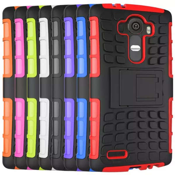 Spider Pattern TPU PC Stand Case Cover For LG G4