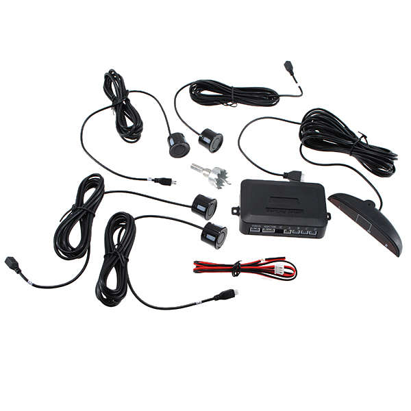 Car LED Parking System Sensor Reverse Backup Kit Radar Sound Alert