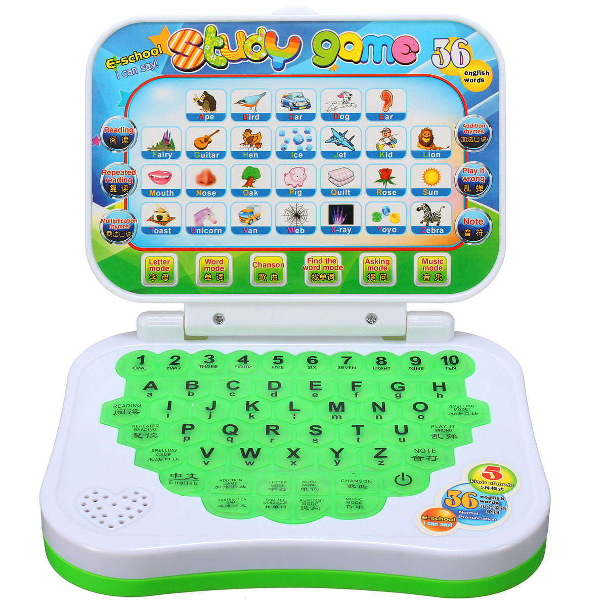 Mini PC Baby Kids Toys Study Game Intellectual Learning Keyboard Song Tablet Ma