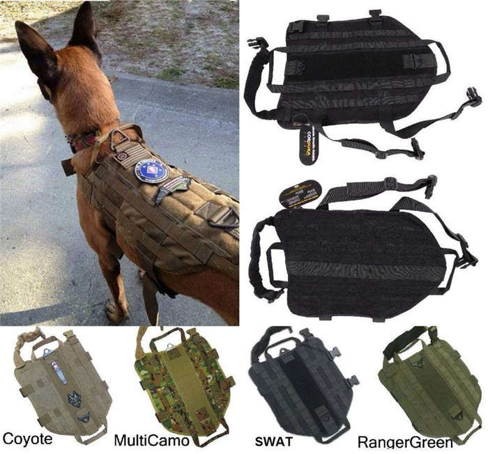 Army Tactical Dog Vests Hunting Dog Training Molle Vest Outdoor Military Dog Cl