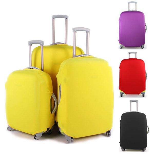 Colorful Luggage Travel Protector Suitcase Cover Trolley Suitcase Bags Black Du