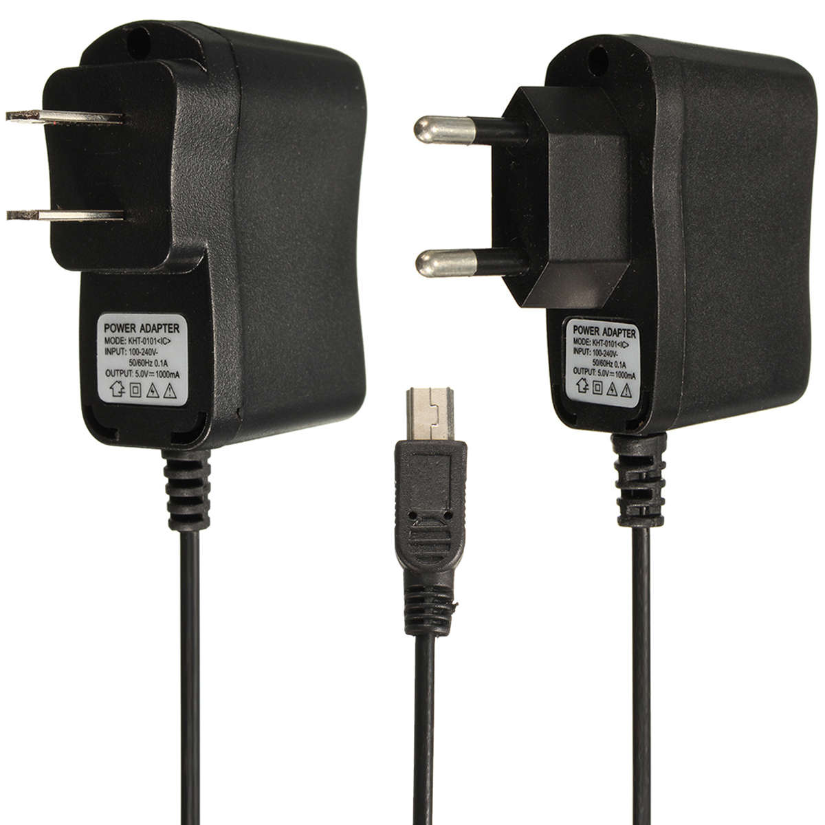 5V 1A Mini USB US EU AC Plug Wall Travel Charger For Cellphone MP4/MP3 Camera