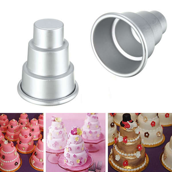 Mini 3 Tier Cupcake Pan Mould Cake Cookies Pudding Baking Mold Tin H505