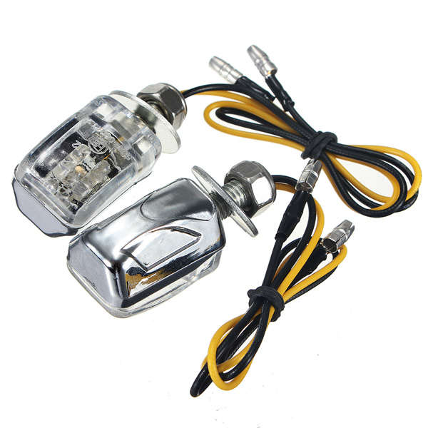Amber 6 LED Mini Motorcycle Turn Lights Blinker Indicator