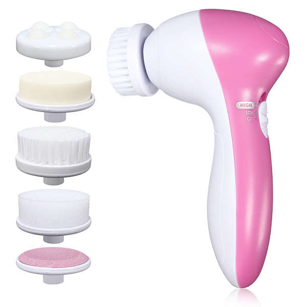 5 in 1 Electric Facial Brush Cleanser Cleaner Body Cleaning Massage Machine
