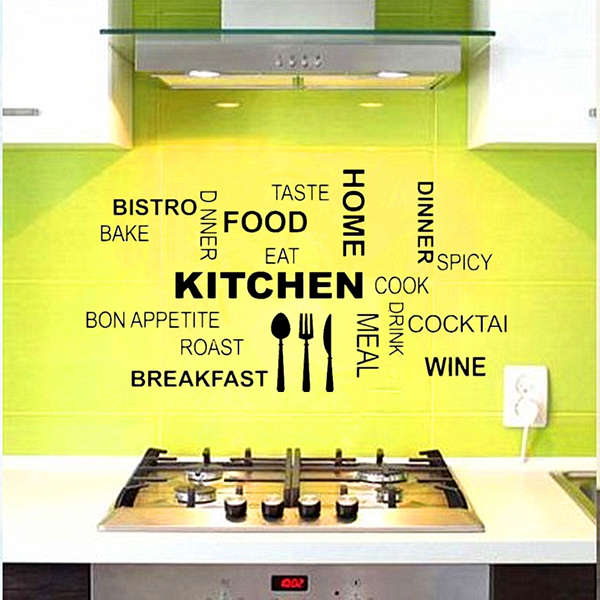 Home Decoration Text Kitchen Wall Decal Sticker Removable Wallpaper