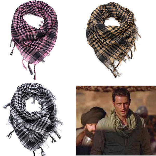 Mens Arab Shemagh Keffiyeh Tactical  Palestine Scarf Shawl Wraps