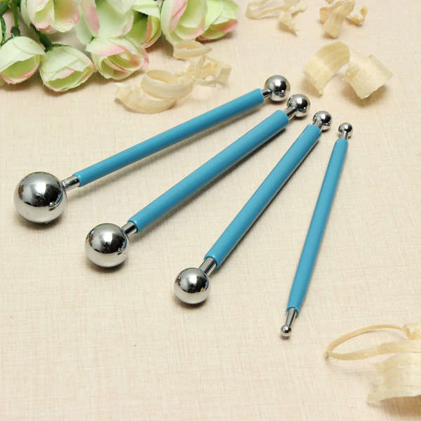 DIY Stainless Steel 8 Size Modelling Tool Ball Clay Plasticine Baking Decoratio