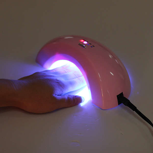 Mini Pink Manicures Pedicure Nail UV Gel Dryer LED Lamp