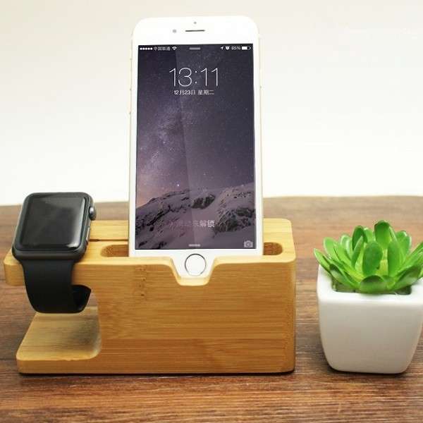 Bamboo Universal Dock Station Bracket Cradle Stand Holder for under 8 inch Smar